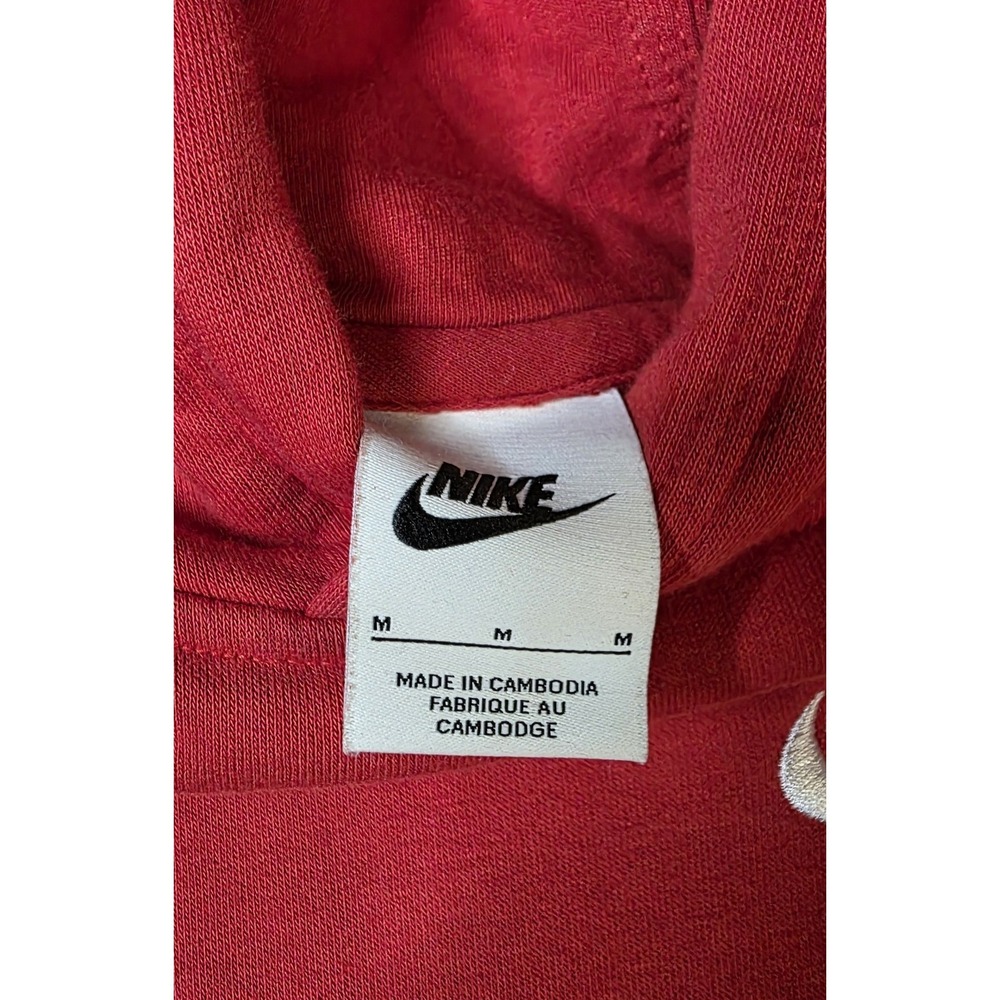 Nike - Boy - Club Pullover Hoodie - Red Size Medium - Picture 3 of 4